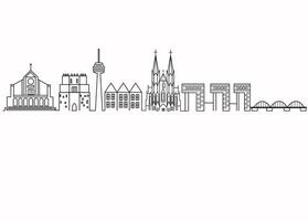 City Skyline of Cologne Germany vector