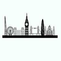 City Skyline of London United Kingdom vector