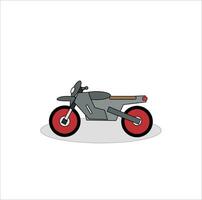 illustration of a classic motorcycle vector