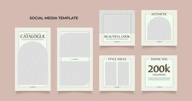 social media template banner blog fashion sale promotion vector