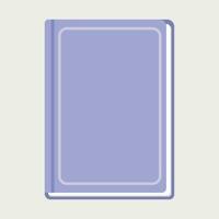 purple hardcover book - top view vector