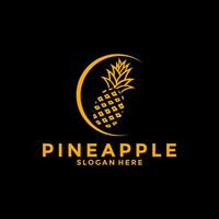 Pineapple organic product design logo vector, Pineapple icon logo template vector