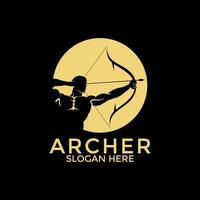 archer logo vector, creative archer logo design template vector