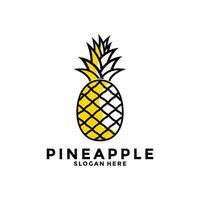 Pineapple organic product design logo vector, Pineapple icon logo template vector