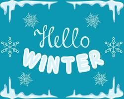 Hello winter design vector