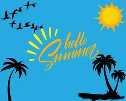 Hello Summer design vector