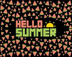 Hello Summer vector