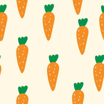 vector seamless carrot pattern. hand drawn pattern design.