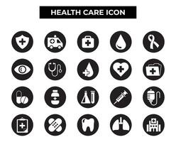 salud cuidado iconos médico iconos plano vector ilustraciones.