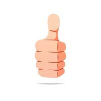 Thumbs Up vector isolated on white background. Thumbs Up gesturing satisfaction.