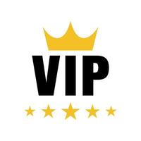 VIP icono vector aislado en blanco antecedentes