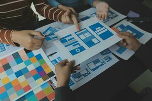 UX UI and Programming development technology. photo