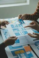 UX UI and Programming development technology. photo