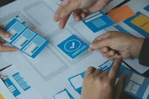 UX UI and Programming development technology. photo