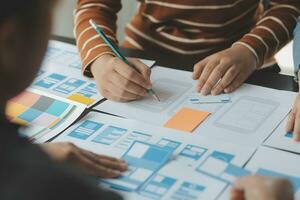 UX UI and Programming development technology. photo