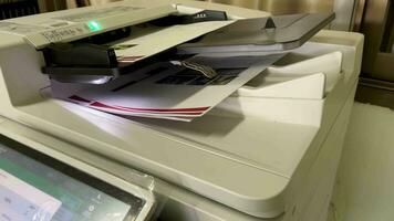 The document scanner is working at speed. video