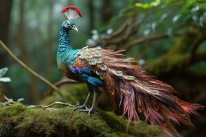 A Stunning and Magical Peacock   generative AI photo