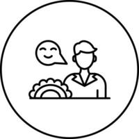 Food Vendor Male Vector Icon