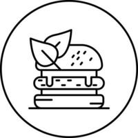 Vegan Burger Vector Icon