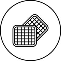 Waffle Vector Icon