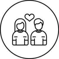 Happy Couple Vector Icon