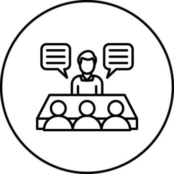 grupo entrevista vector icono