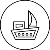 icono de vector de barco