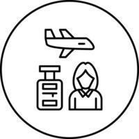 Traveler Female Vector Icon