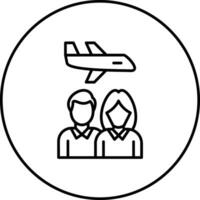 Traveler Couple Vector Icon