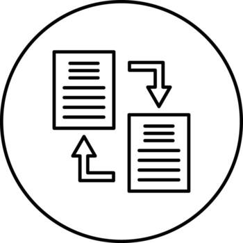 Documents Exchange Vector Icon