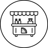 Pizza Stall Vector Icon