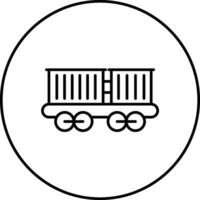 icono de vector de tren de carga