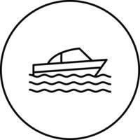 chapoteo barco vector icono