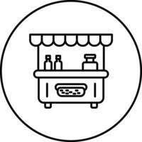 Hot Dog Stall Vector Icon