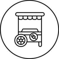 Ice Cream Stall Vector Icon