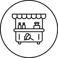 Toffee Apple Stall Vector Icon