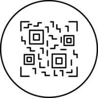 icono de vector de código qr