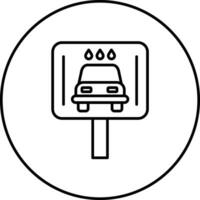 Car Wash Sign Vector Icon