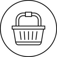 icono de vector de cesta de compras