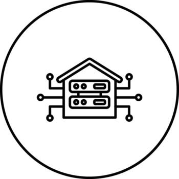 icono de vector de almacén de datos