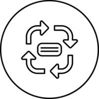 Clockwise Flow Chart Vector Icon