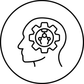 Machine Thinking Vector Icon