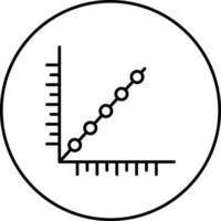 Marked Scatter With Straight Lines Vector Icon