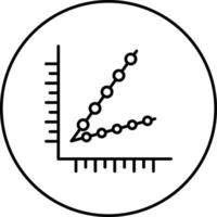 dispersión con Derecho líneas vector icono