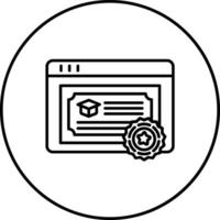 icono de vector de certificado