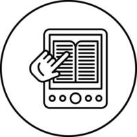 Reading Online Vector Icon