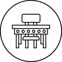 Student Desk Vector Icon