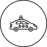 icono de vector de coche de policía