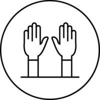 Exam Gloves Vector Icon