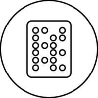 braille texto vector icono